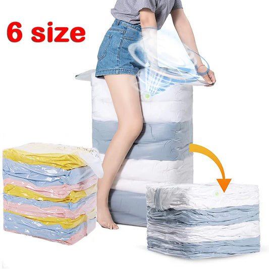 High Capacity Vacuum Bag Package Compressed Organizer for Quilts Clothes Transparent Space Saving Seal Bags Foldable Storage Bag