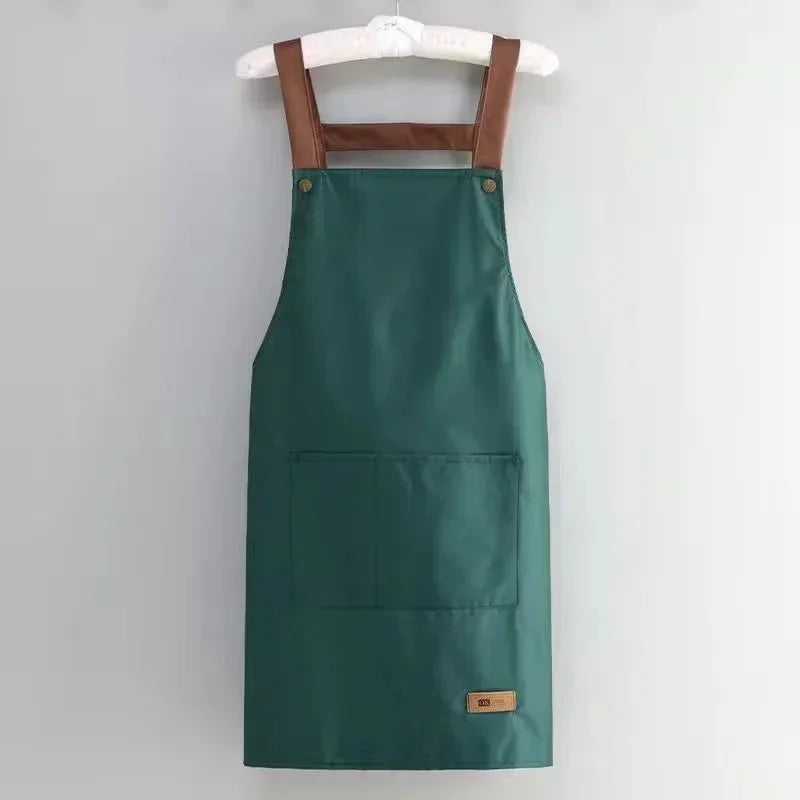 Avental Profissional de Bolso Grande Frontal, À prova d'água, Antiincrustante para Cozinha, Fácil de Lavar e Higienizar, Ideal p Restaurante, afeteria, comida, pastelaria ocidental, roupas de trabalho