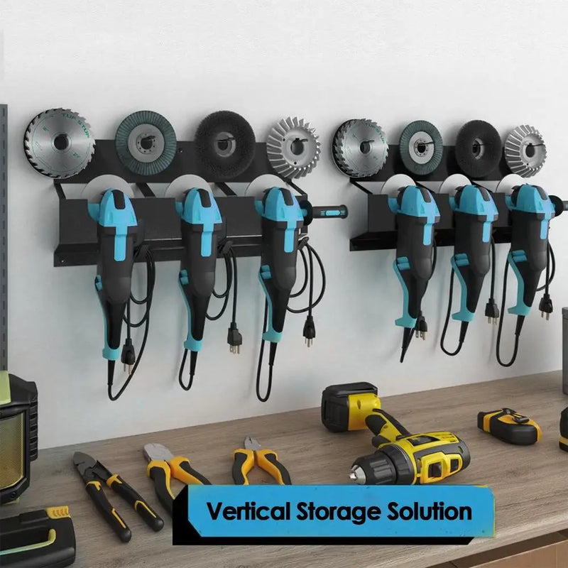 Angle Grinder Wall Storage Mount Metal Wall-Mounted Hanging Shelf Fixed Polishers Holder Stable Storage for Workshop Home Garage