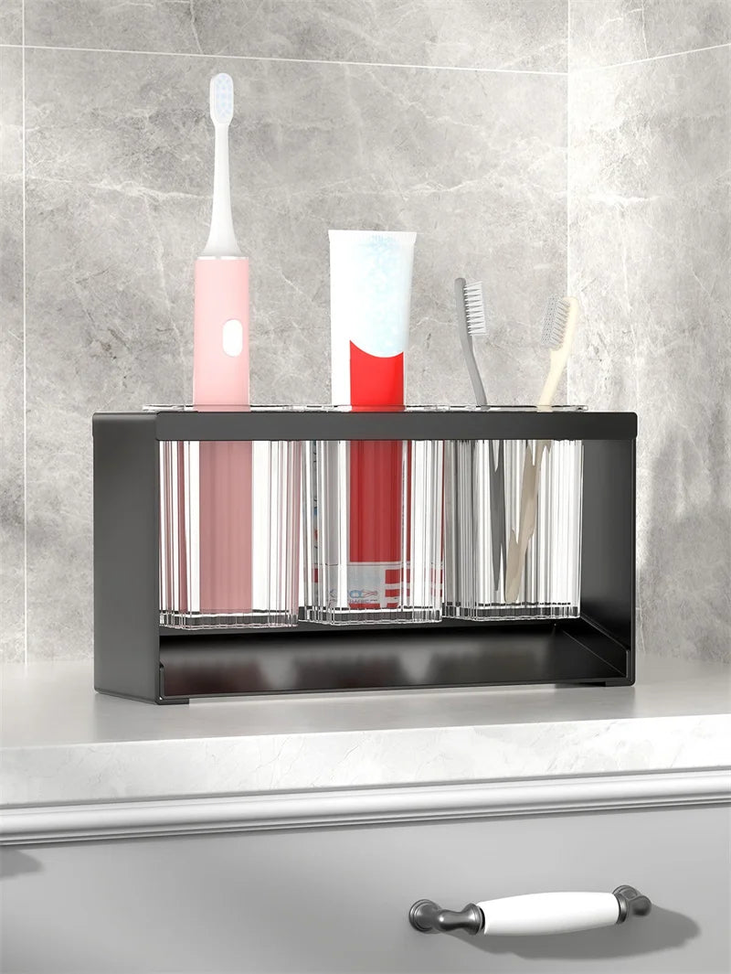 Kitchen Cutlery Organizer Knife Stand Carbon Steel Drain Storage Holder Multifunction Cutlery Storage Rack Bathroom Tray holder