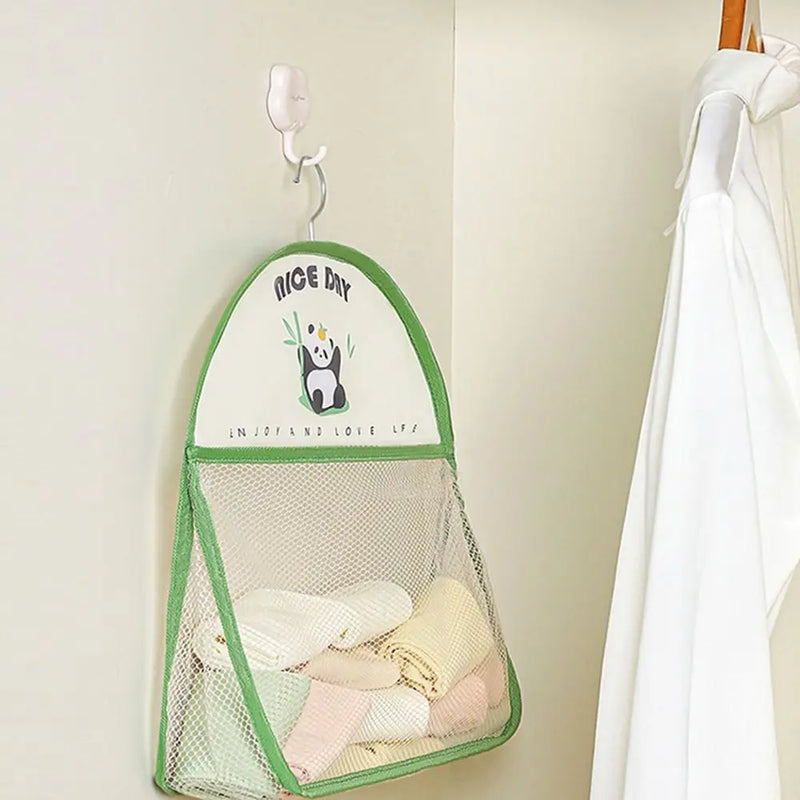 Large Capacity Hanging Storage Bag with Hook Reusable Underwear Storage Mesh Bag Wardrobe Sundries Organizer Oxford