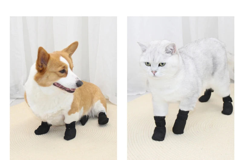 Cat Anti Scratch Foot Cover Mute Soft Take A Shower Medication Feeding To Make An Injection Dog Shoe Keep Warm Pet Supplies