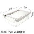 1/2pcs Large Capacity Kitchen Storage Organizer Transparent Refrigerator Egg Container Adjustable Under-Shelf Drawer Storage Box