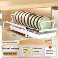 Kitchen Pull-out Dish Bowl Drainer Storage Rack Countertop Sink Cabinet Tableware Built-in Organizer Holder Cupboard Plates Rack