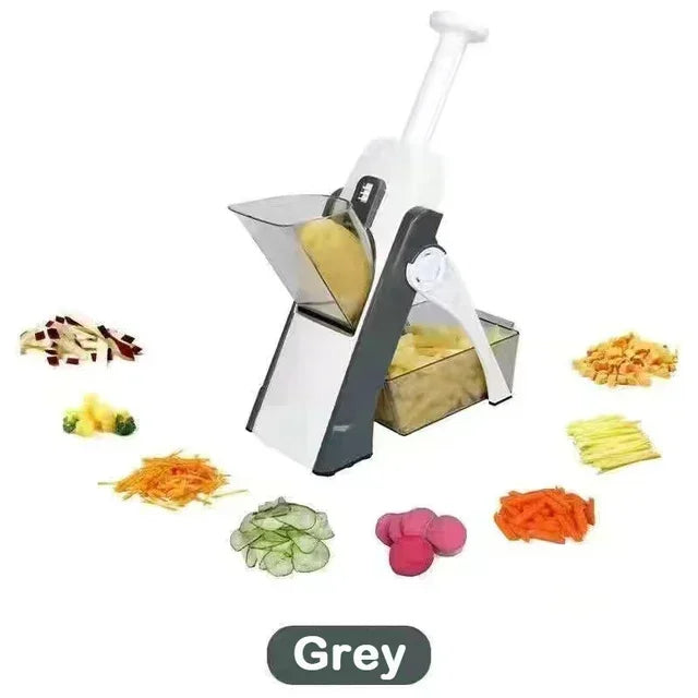 Picador Fatiador Raspador de Legumes Frutas Manual 5 em 1, Multifuncional e MultiUso, Acessórios de Cozinha