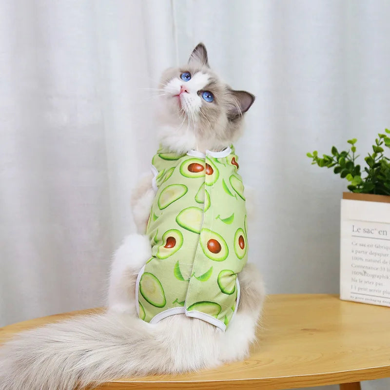Cat Clothing Female Cat Sterilization Suit Weaning Suit Postoperative Dressing Anti Licking Elastic Pet cat Clothing