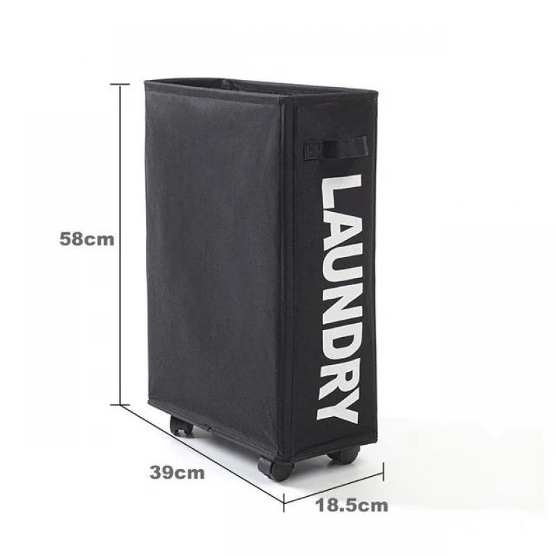Laundry Basket with Wheels Large Capacity Yoga Mat Storage Basket Multifunctional Foldable Waterproof Dirty Clothes Storage Bag