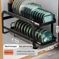 Kitchen Pull-out Dish Bowl Drainer Storage Rack Countertop Sink Cabinet Tableware Built-in Organizer Holder Cupboard Plates Rack