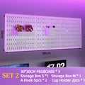 Peg  board Office Pegboard Rack Pegboards Kitchen Garage Wall Panels Display Stand Door Back Storage Holder Perforated