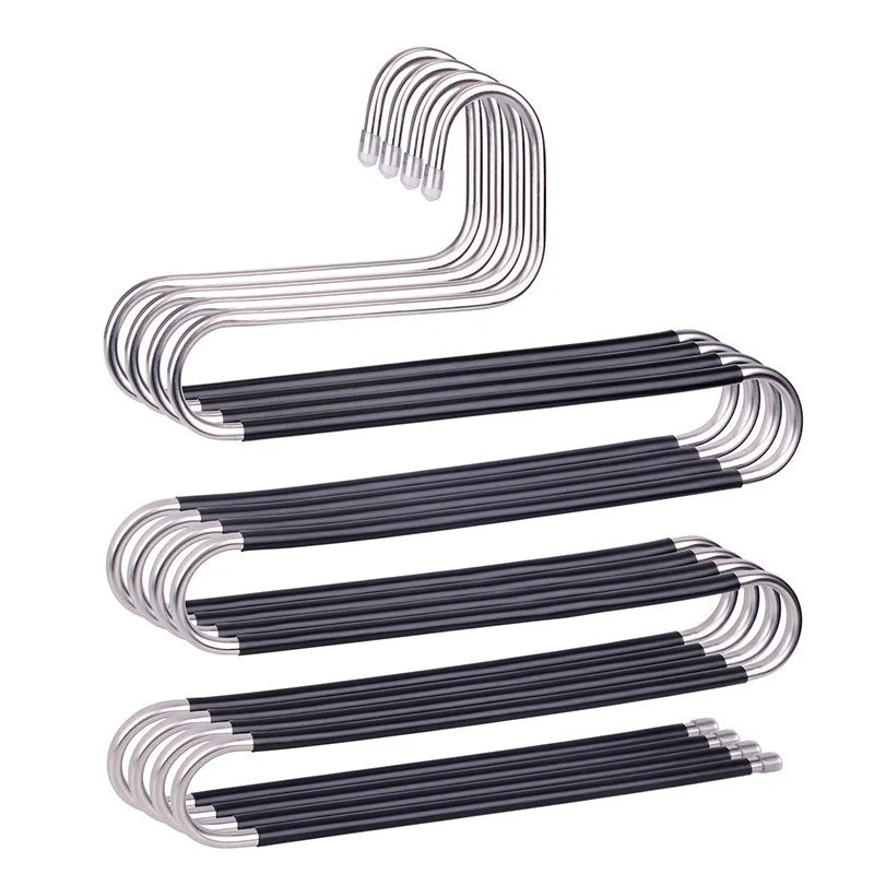 5 Tier Novelty Adjustable Trouser Pants Tie Shawl Rack Belt Scarf Neckties Hanger Holder Multifunctional Closet Organizer