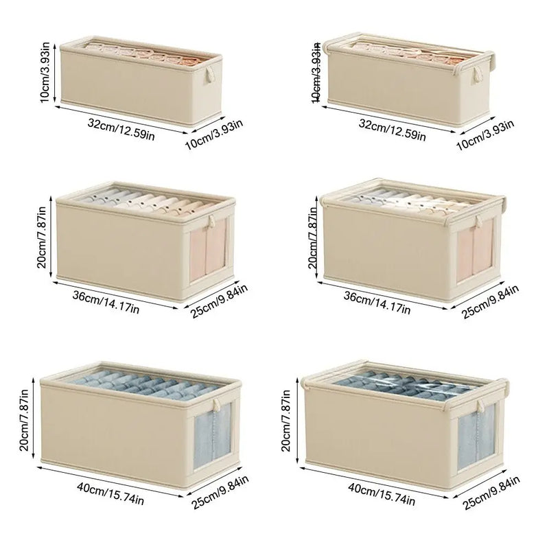 New Thicken Clothes Organizer Dustproof Visual Drawers Organizer Foldable with Lid Home Supplies