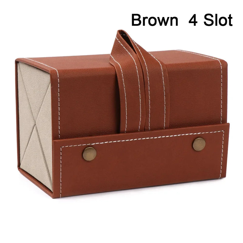 Portable Glasses Organizer 2/3/4/5/6 Multi-slot Eyeglasses Storage Display Travel Folding Sunglasses PU Leather Case