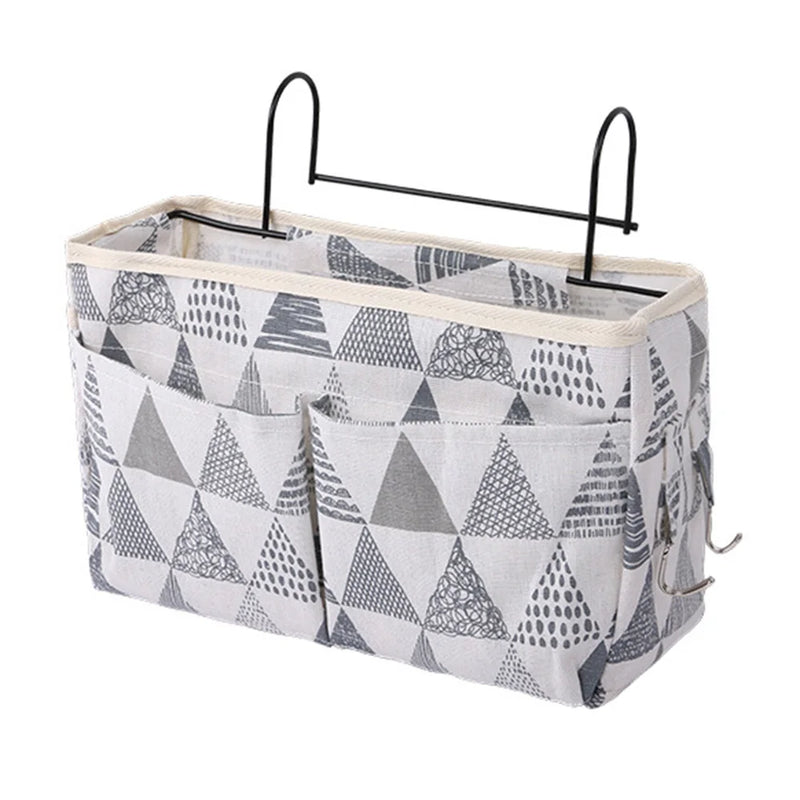 Bedside Storage Bag With Pockets Chair Door Back Hanging Organizer For Bathroom Dorm Bed Folding Pouch Box Storage Supply