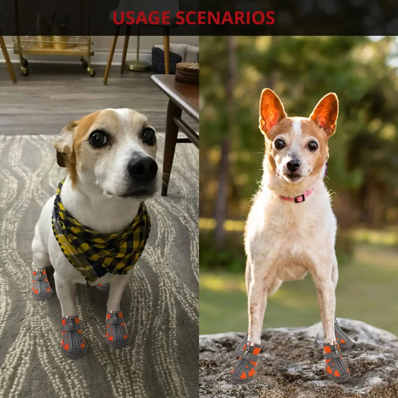 Anti Slip Dog Shoes Waterproof for Small Dogs Chihuahua Shoe Protector Dog Boots Puppy Hiking Shoes Breathable Mesh Pet Booties