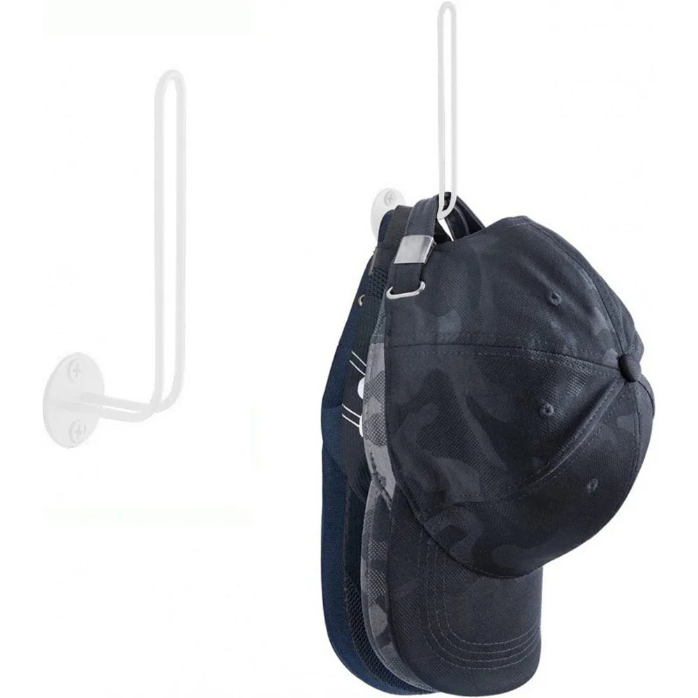 Baseball Hat Holder Hats Organizer For Wall Hat Rack Space Saving Holds L -Shaped Hat Hooks Wall Mount Cap Holder Organizers