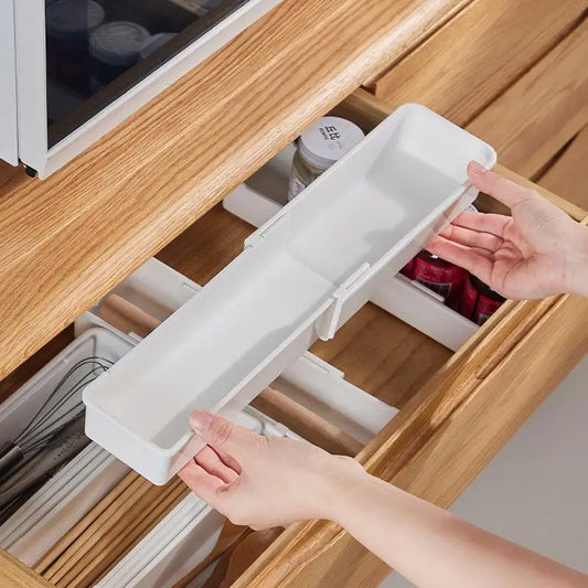 Organizador de Gaveta Multiusos, Expansível ou Alongável, Ideal para Talheres e Utensílios de Cozinha, Suporte Ajustável ao Tamanho das Gavetas, Organizador de Gavetas Multiusos