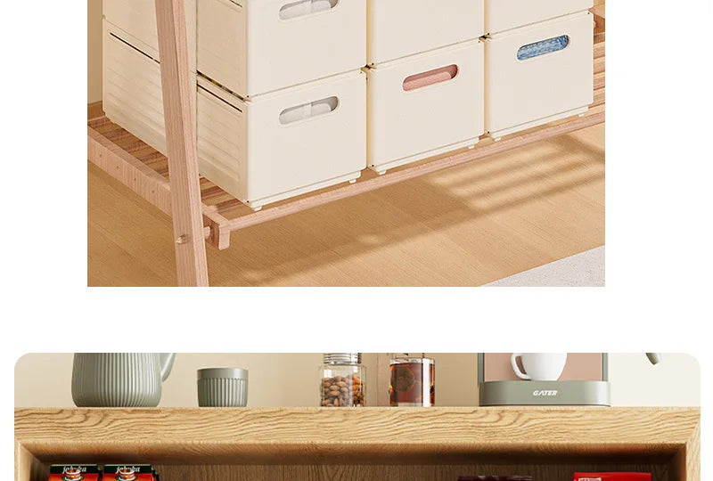 Expandable Box Clothes Beverage Drinks Snack Basket Pantry Kitchen Organizers Adjustable Fold Tray Closet Wardrobe Storage Case