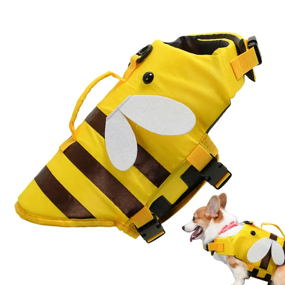 Dog Life Vests For Boating Ripstop Waterproof Dog Water Vest With Handle Adjustable Fashionable Dog Swimsuit With Quick-Release