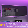 Peg  board Office Pegboard Rack Pegboards Kitchen Garage Wall Panels Display Stand Door Back Storage Holder Perforated