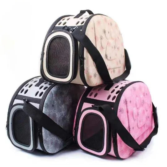 Foldable Dog Carrier Bag Travel Pet Breathable Shoulder Handbag Portable Folding Pet Cage Carrying Bags for Cat Dog Pig Hamster