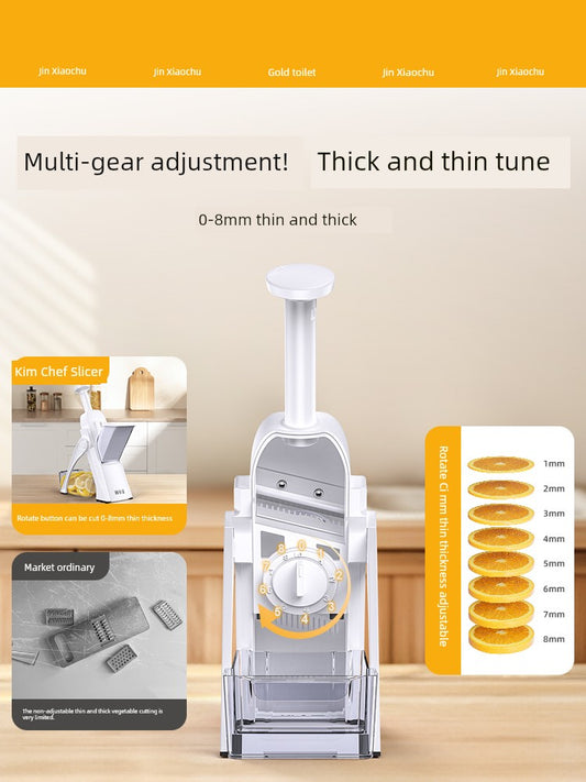 Gold Kitchen Lemon Slicer Milk Tea Shop Commercial Cut Lemon Handy Gadget Lemon Slicer Thin Thickness Adjustable 0-8mm