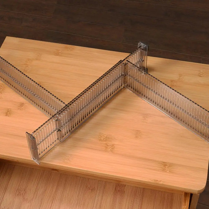 2Pcs Adjustable Drawer Cabinet Storage Partition Divider DIY Organizer Storage Shelves Cabinets Home Drawer Holder