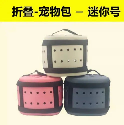 Foldable Dog Carrier Bag Travel Pet Breathable Shoulder Handbag Portable Folding Pet Cage Carrying Bags for Cat Dog Pig Hamster