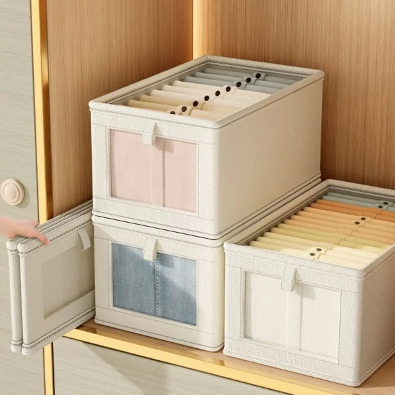 New Thicken Clothes Organizer Dustproof Visual Drawers Organizer Foldable with Lid Home Supplies