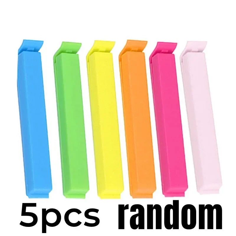 50/5PCS Food Snack Package Bag Sealing Plastic Clips For Packages Kitchen Storage And Organization Items Accessories