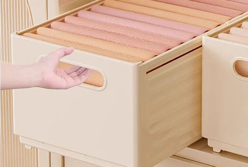 Expandable Box Clothes Beverage Drinks Snack Basket Pantry Kitchen Organizers Adjustable Fold Tray Closet Wardrobe Storage Case
