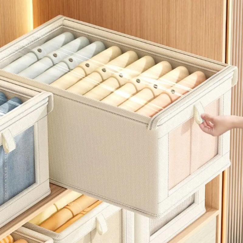 New Thicken Clothes Organizer Dustproof Visual Drawers Organizer Foldable with Lid Home Supplies