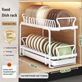 Kitchen Pull-out Dish Bowl Drainer Storage Rack Countertop Sink Cabinet Tableware Built-in Organizer Holder Cupboard Plates Rack