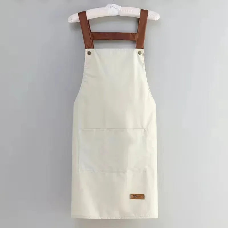 Avental Profissional de Bolso Grande Frontal, À prova d'água, Antiincrustante para Cozinha, Fácil de Lavar e Higienizar, Ideal p Restaurante, afeteria, comida, pastelaria ocidental, roupas de trabalho