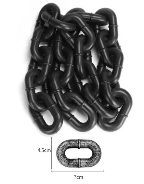 Dog Traction Chain Simulation Iron Chain Plastic Thick Chain Traction Rope Net Red Fun Pet Supplies Dogs Accessories