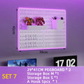 Peg  board Office Pegboard Rack Pegboards Kitchen Garage Wall Panels Display Stand Door Back Storage Holder Perforated