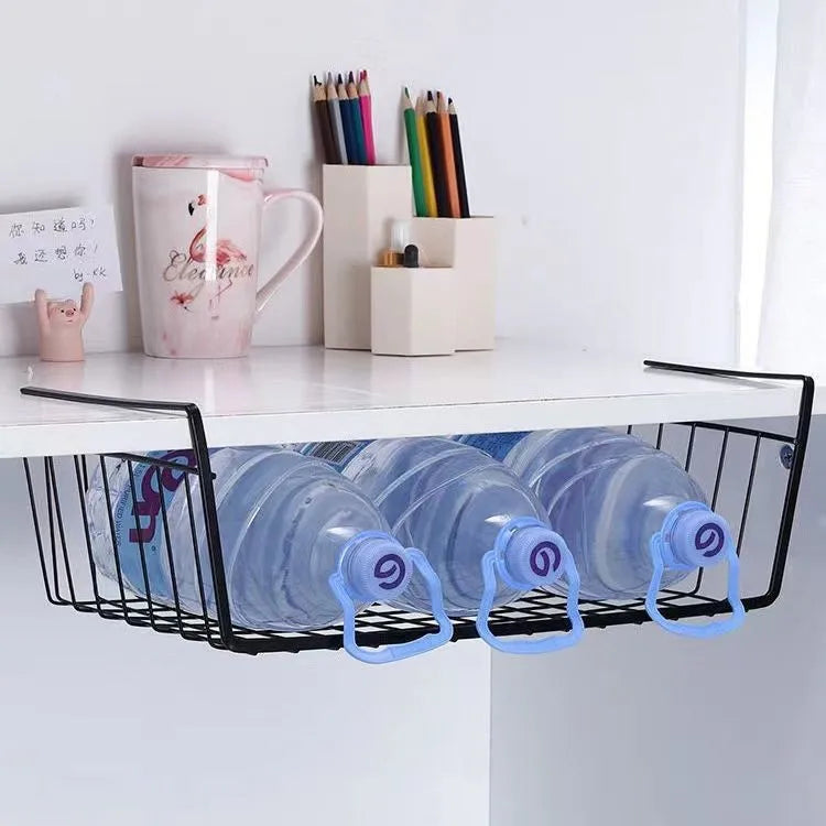 Multipurpose Closet Storage Basket Hanging Basket Organizer Metal Hanging Basket for Kitchen Cabinets and Desks