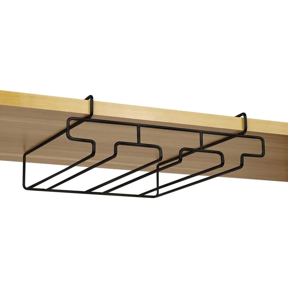 Kitchen Decorative Cabinet Goblet Bar Storage Shelf Hanging Rack Stemware Holder Wine Glass Rack Cup Hanger