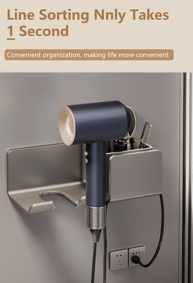 Hair Dryer Holder Wall Dryer Cradle Straightener Stand Hairdryer Organizer Box Toilet Blower Holder Shelf Bathroom Accessories
