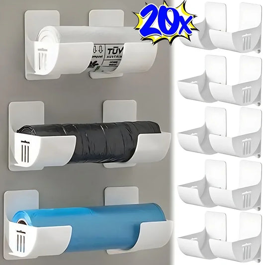 Suporte Organizador para Rolos de Papel ou Plástico MultiUso Sacos de Lixo, Papel Toalha, Plástico Filme, Papel Alumínio