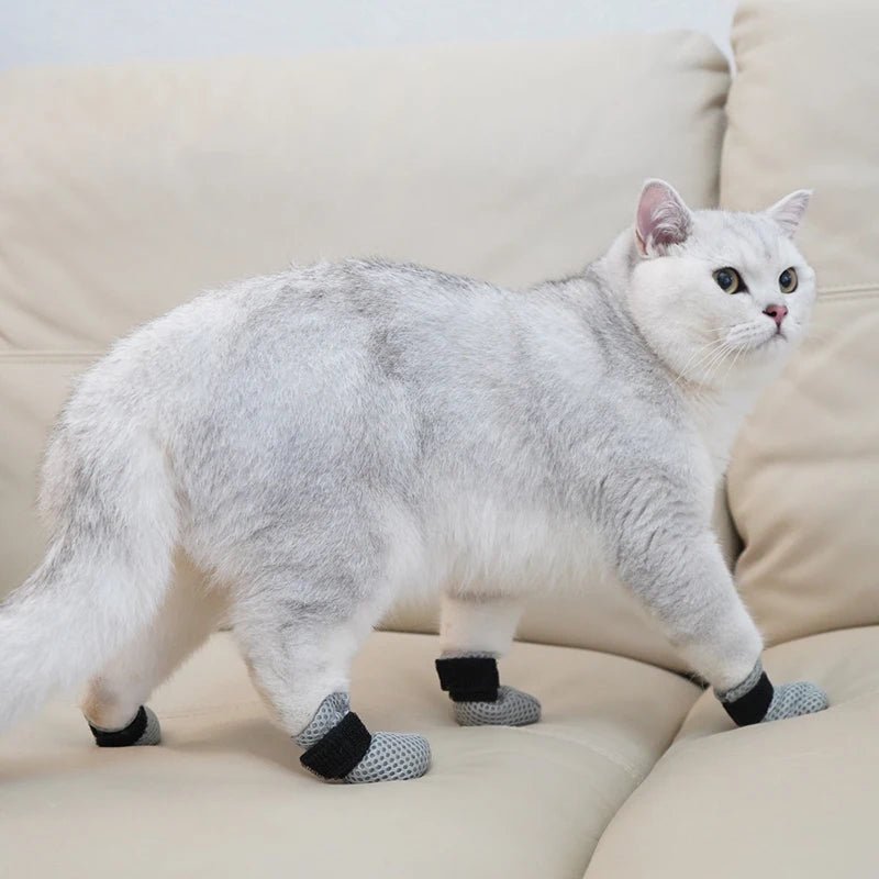 Cat Anti Scratch Foot Cover Mute Soft Take A Shower Medication Feeding To Make An Injection Dog Shoe Keep Warm Pet Supplies