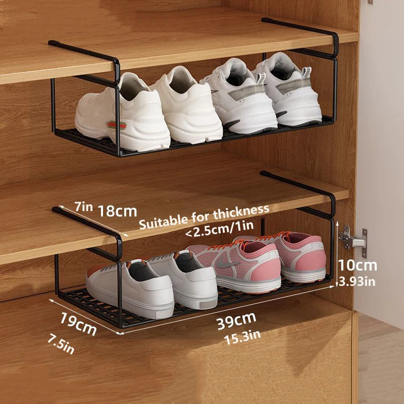1/2pcs Creative Layered Shoe Rack Home Dorm Office Shoe Cabinet Partition Artifact Space Saving Shoe Storage Shelf