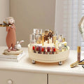 Rotating cosmetics storage box desktop large capacity 360 degree skin care product storage rack dressing table simple storage...