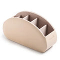 5 Grid Pu Leather Organizer Remote Control Phone And Tv Holder Desk Storage Box Cosmetics Brush