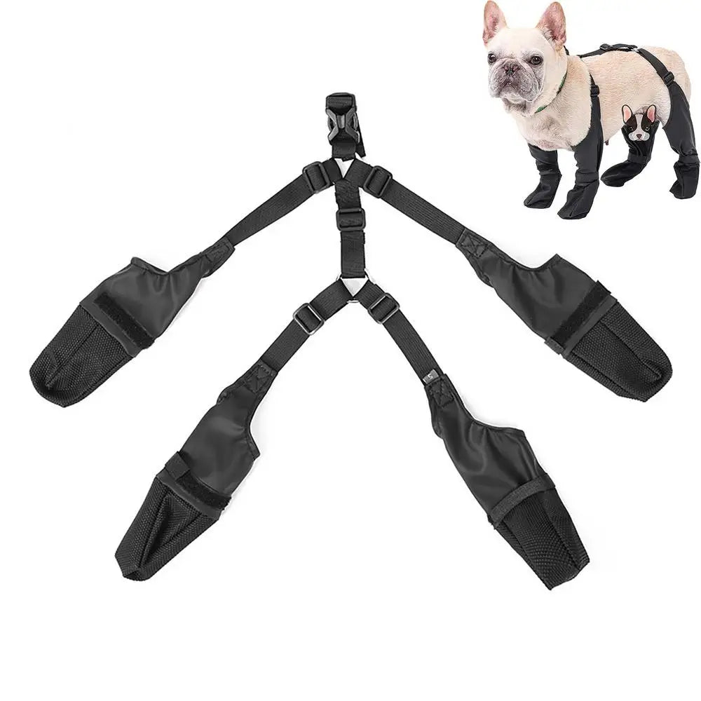Dog Shoes Waterproof Adjustable Dog Boots Pet Breathable Shoes For Outdoor Walking Soft French Bulldog Shoes Pets Paws Protector