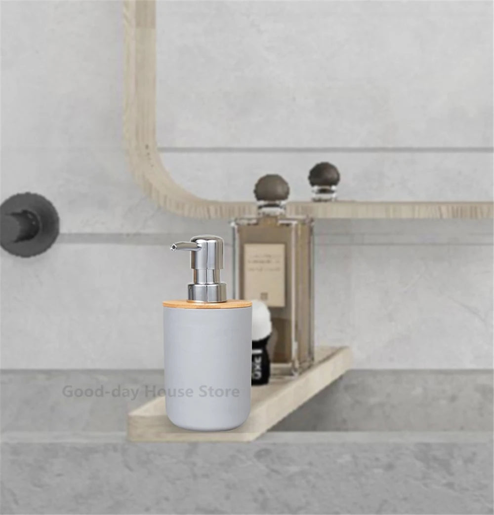 Black Bathroom Accessories Sets Toothbrush Holder Soap Dispenser Toilet Brush Trash Can Toothpaste Dispenser Bathroom Essential
