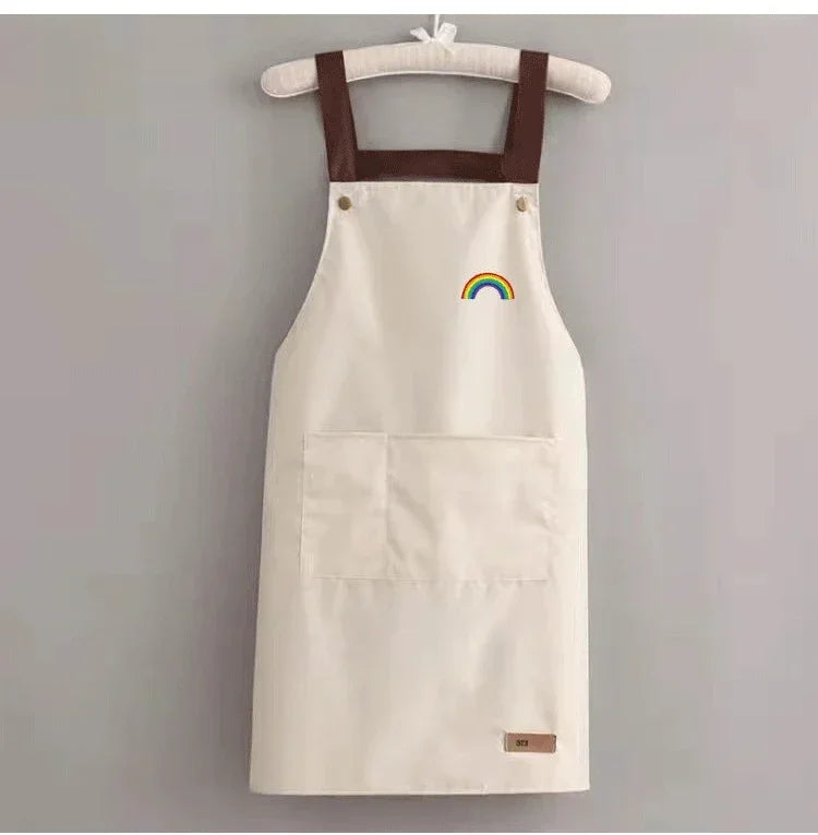 Avental Profissional de Bolso Grande Frontal, À prova d'água, Antiincrustante para Cozinha, Fácil de Lavar e Higienizar, Ideal p Restaurante, afeteria, comida, pastelaria ocidental, roupas de trabalho
