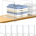 10/5/2pcs Transparent Closet Shelf for Wardrobe Organizer Cloth Divider Cupboard Bookcase Divider Baffle