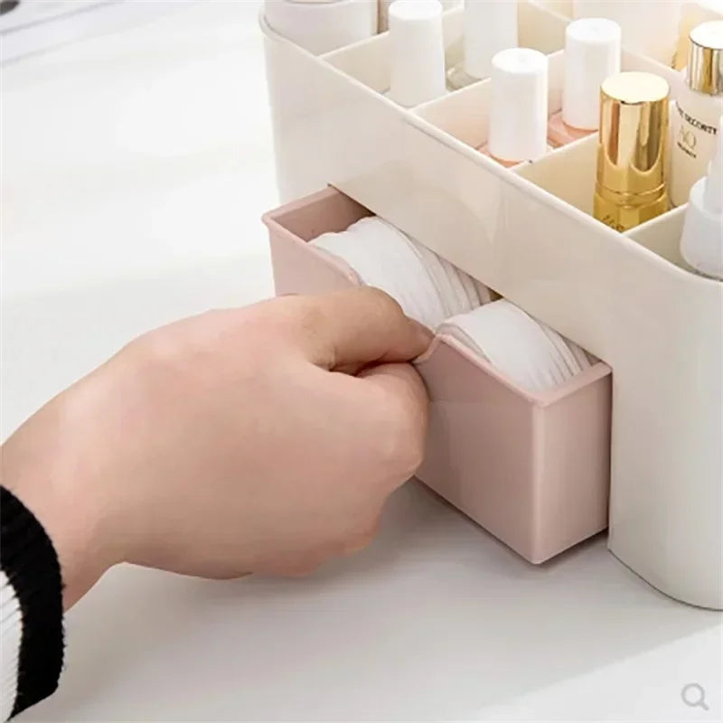 Desktop Double Layer Makeup Organizers Storage Box Cosmetic Drawers Jewelry Display Box Case Container Boxes Organizer New
