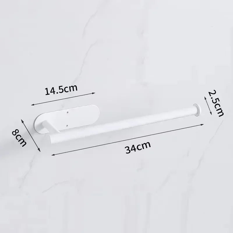 Paper Towel Holder Under Cabinet Wall Mount Stainless Steel Black Kitchen Paper Towel Rack Bathroom Self Adhesive No Drilling