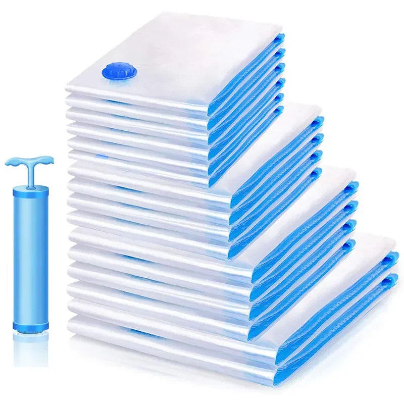 8/5/3PCS Vacuum Storage Bags Compression Pack Vacuum Bag for Down Storing Clothes Bedding Blanket Space Save Travel BagOrganizer